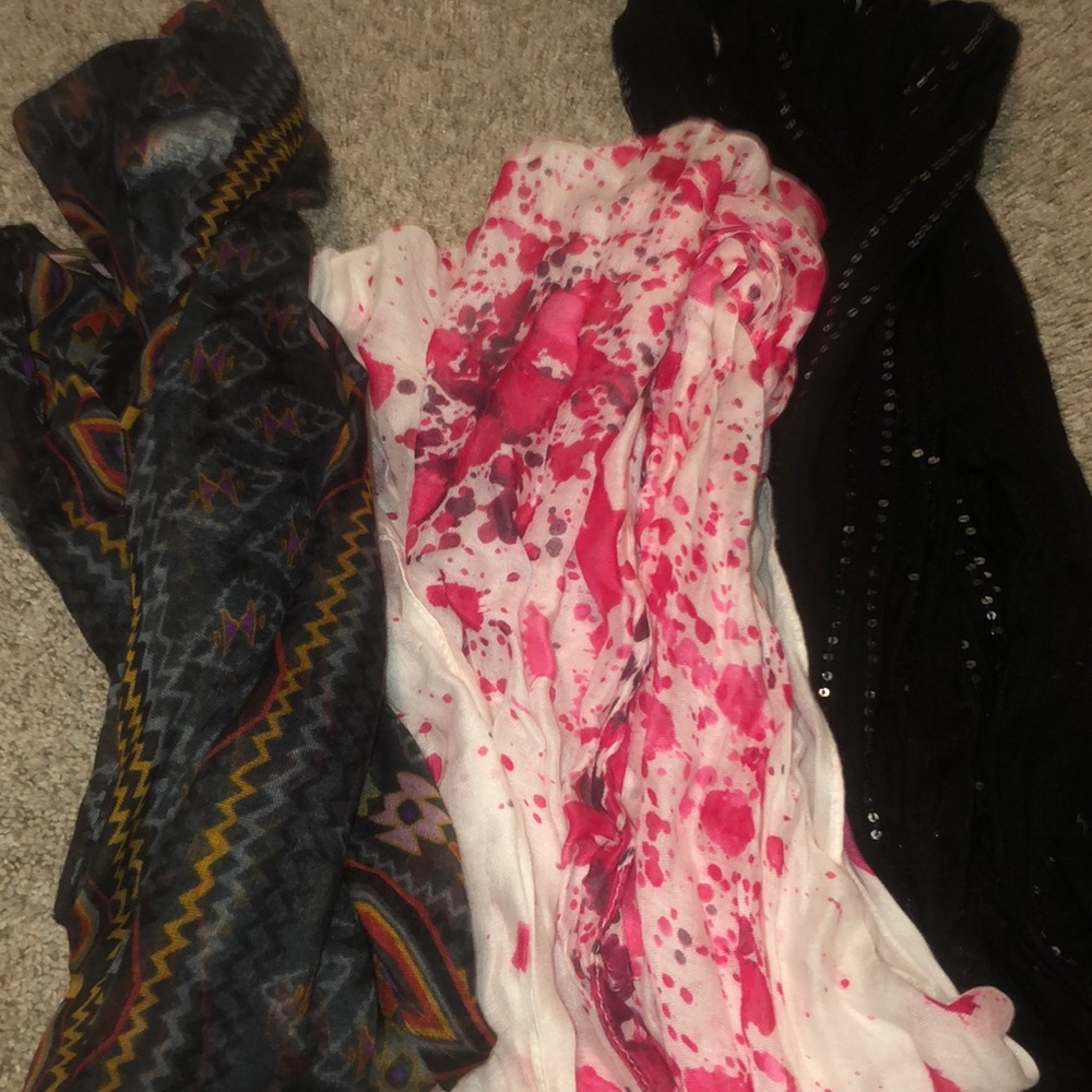 3 scarves